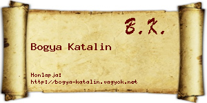 Bogya Katalin névjegykártya