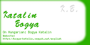 katalin bogya business card